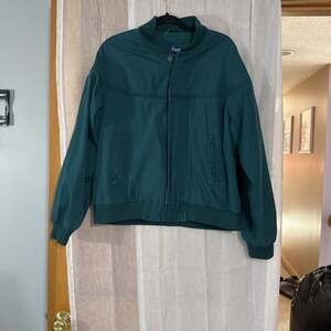 Par Four Vintage Green Zip Front Jacket Men’s Large Golf Windbreaker‎ USA Made